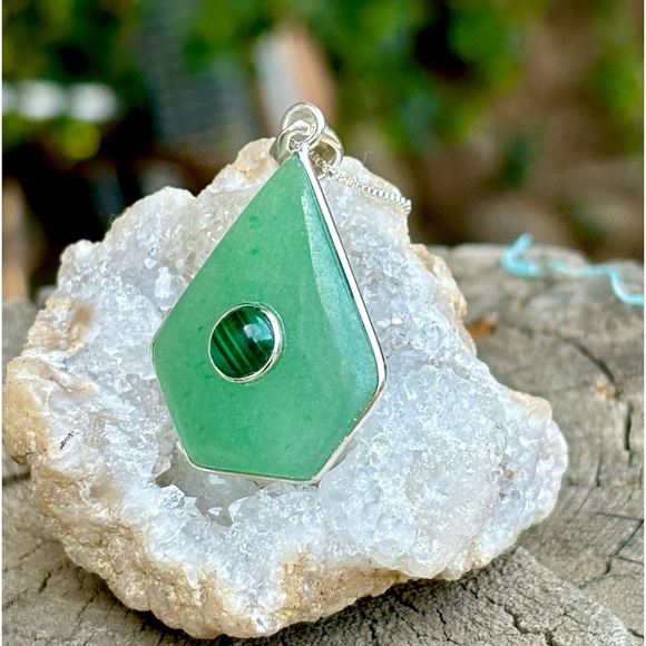 Adventurine & Malachite Necklace - Picture 1 of 14